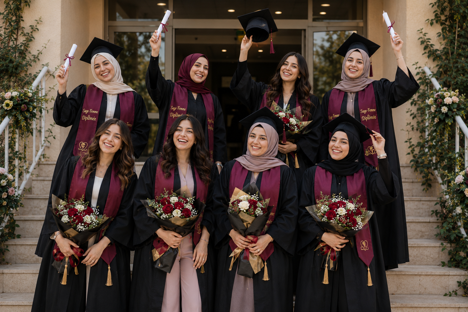 Cérémonie de remise des diplômes, promotion de sage-femmes